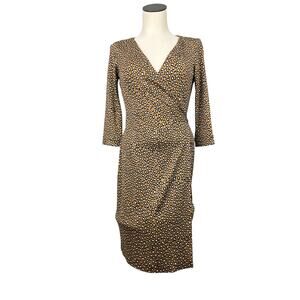 Diane Von Furstenberg Vintage 80s Brown Patterned Italian Silk Wrap Dress 4